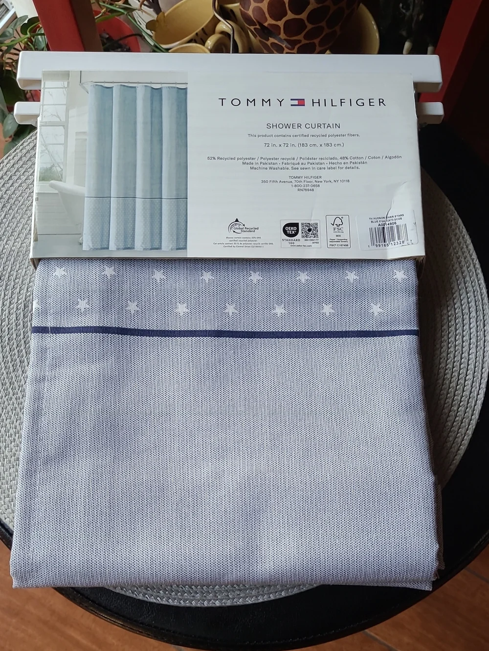 Tommy Hilfiger Hudson River Stars Shower Curtain